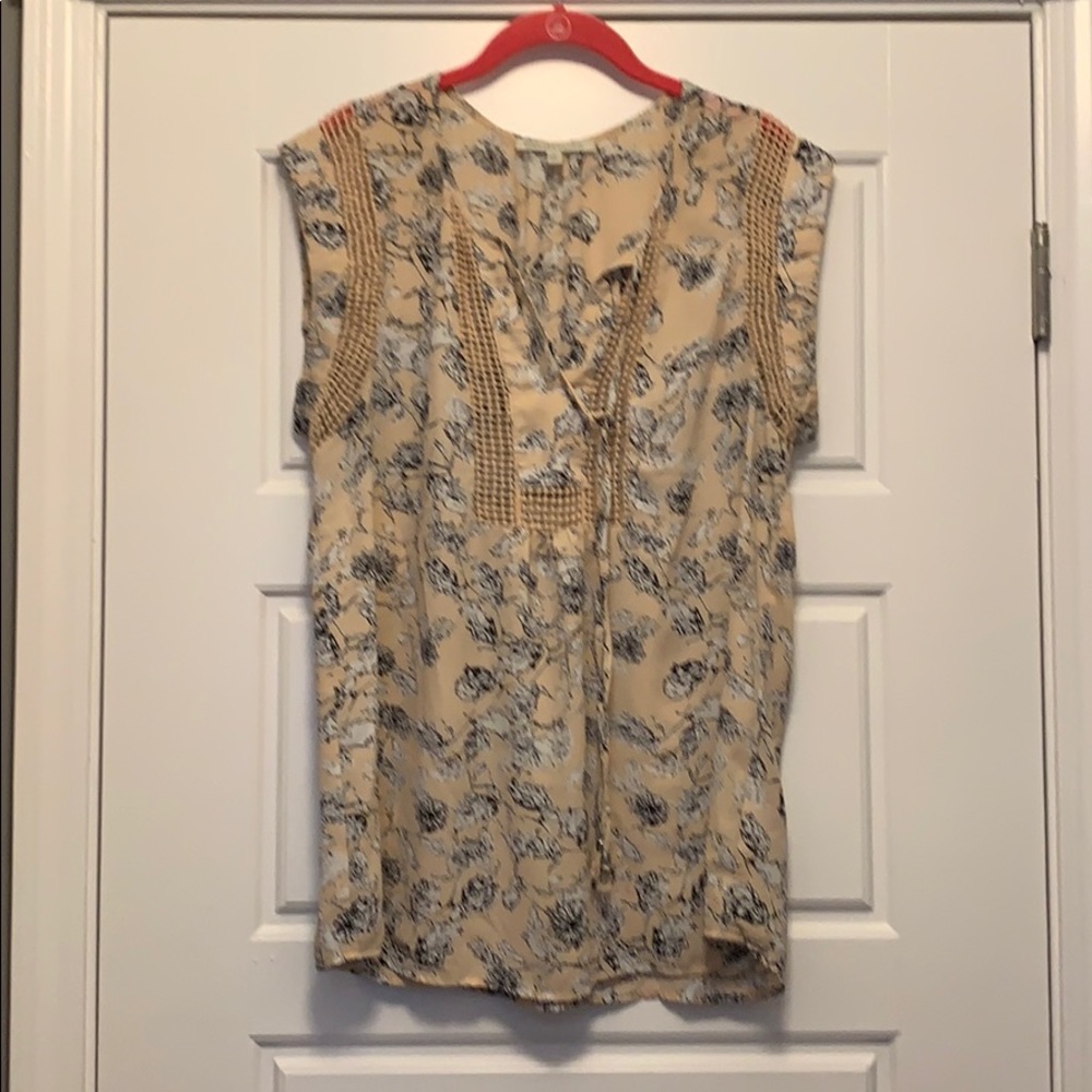 Peach and white blouse